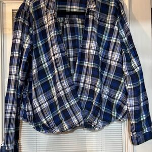 GAP Blue Plaid Women's Blouse
